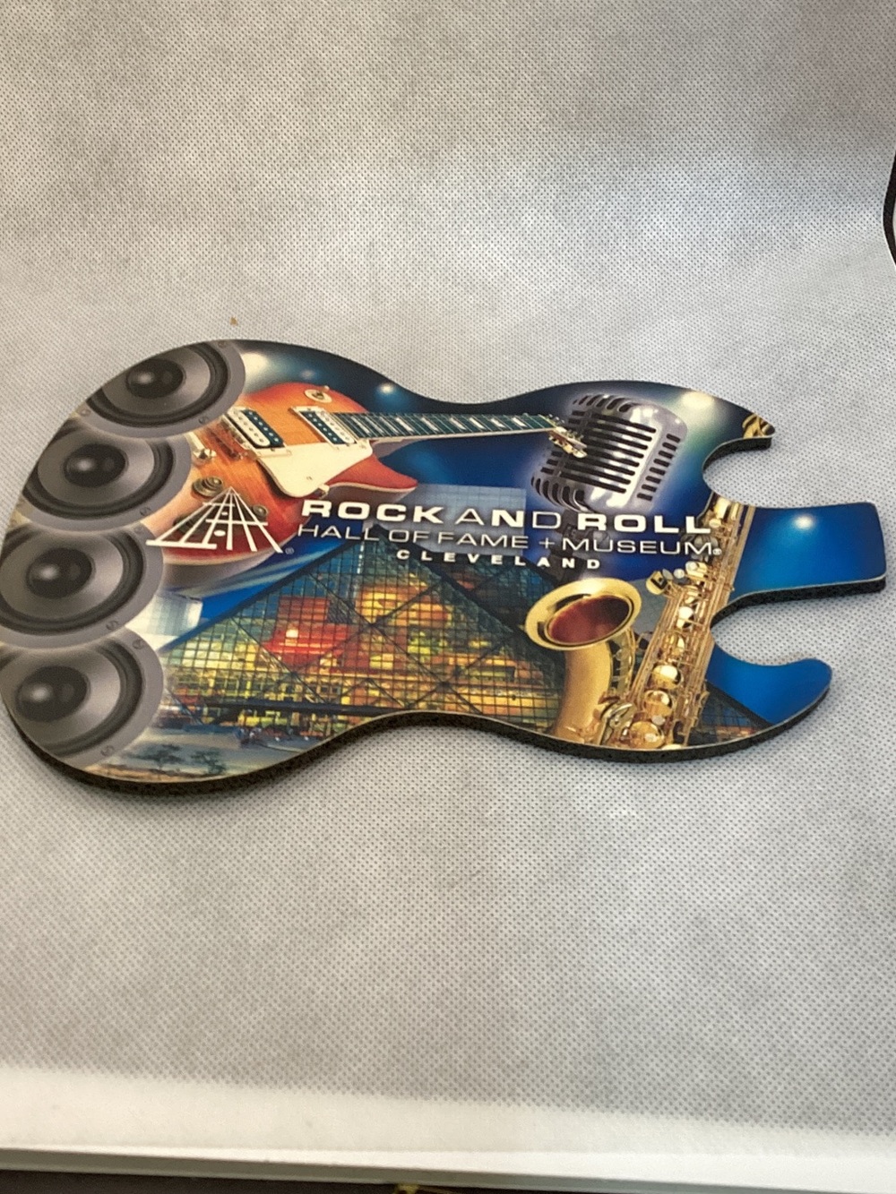 Rock & Roll Hall of Fame Cleveland Guitar Shaped Mouse Pad
